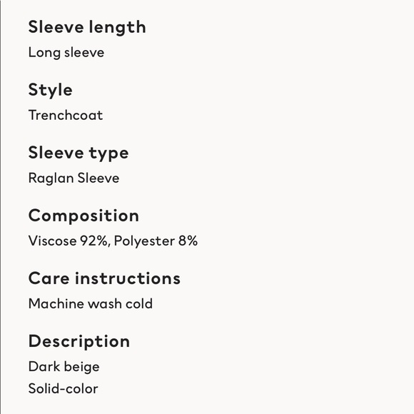 H&M Women’s Tan Brown Tie Belt Lightweight Trenchcoat - Picture 2 of 13